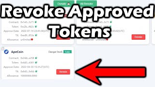 How to revoke approved smart contract or tokens [upl. by Phebe652]