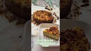 Light Creamy and Crunchy Keto Matcha Crumble Cheesecake [upl. by Gean]