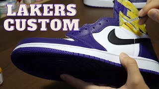 Lakers custom【スニーカーカスタム】 [upl. by Oys]