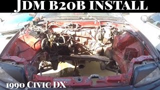 Yonaka cat back exhaust system install 9295 Civic hatchback 3dr B20 swapped [upl. by Gerrit]