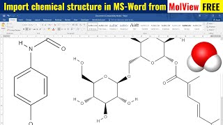 How to create and Import chemical structure in word from MolView FREE [upl. by Yanehc]