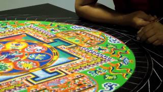 Tibetan Monks Creating a Sand Mandala [upl. by Ulland267]