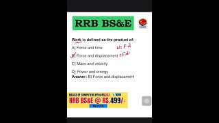 RRB Exam 2024  Basic Science amp Engineering MCQs 3 Top Questions for Success railwayexam [upl. by Bocoj]