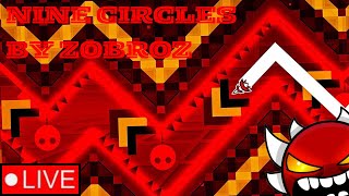 Geometry dash Level requestBuilding my levelNine Circles [upl. by Krik473]