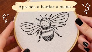 Cómo Bordar a Mano 🐝  Tutorial de Bordado Paso a Paso [upl. by Map107]