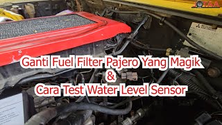 Pajero Gen2 4D56T Tukar Fuel Filter Magik amp Cara Test Water Sensor [upl. by Yojenitsirk987]