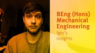 City University of London BEng Hons Mechanical Engineering student Igor’s insights [upl. by Dumah]