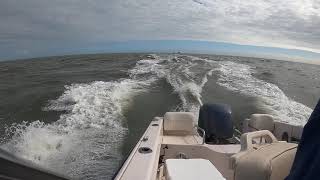 teaching bo to climb swells coming into jetties off the charleston harbor after a day 6 miles out [upl. by Lauryn]