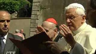 CTV  Benedetto XVI inaugura la statua di San Luigi Orione [upl. by Fen]