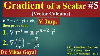 Gradient of a Scalar Field 5 in Hindi V Imp  Vector Calculus  Engineering Mathematics [upl. by Eednar830]