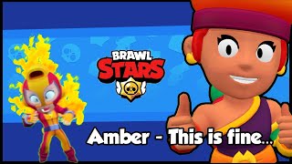 Brawl Stars Animation Amber  This is fine  funny parody [upl. by Rayner972]