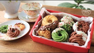 My Favourite Assorted Butter Cookies for Festive Season  Easy Spritz Cookies [upl. by Ohare]