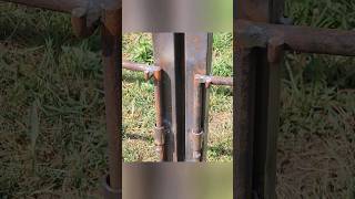 Diy Sliding Gate Latch Lock Heavy Duty Lockable Cane Bolt Metal swing gates [upl. by Origra547]