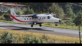 Landings and Takeoffs at Lukla Airport 2800m  New High definition footage [upl. by Tnemelc770]