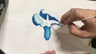 clases de pintura gratis como pintar una flor cartucho [upl. by Asa]