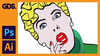 Create Roy Lichtenstein Style Pop Art  Colouring Photoshop CS5 [upl. by Fleta]