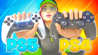 PS5 VS PS4 CONTROLLER  Welcher ist BESSER für FORTNITE 👑 [upl. by Geirk797]