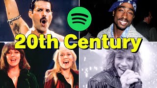 Top 200 Most Streamed Songs From The 20th Century Spotify [upl. by Yong489]