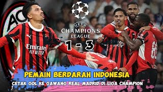 pemain ac Milan berdarah Indonesia tijani reinders cetak gol ke gawang real Madrid [upl. by Margeaux]