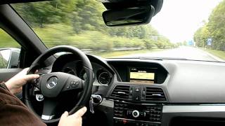 Driving in a Mercedes E200 Cabrio Part 2 [upl. by Atinauq685]