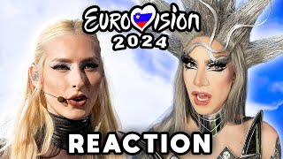 Raiven  Veronika LIVE  Slovenia 🇸🇮  Reacting to Eurovision 2024 [upl. by Atteoj]