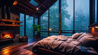 Relaxing Rain to Beat Insomnia amp Fall Asleep Instantly  Heavy Rain on Window amp Intense Thunder [upl. by Ekim]