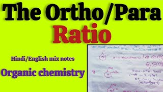 The OrthoPara Ratio in hindi notes  MSc organic chemistry hindi notes  MSc chemistry notes [upl. by Eseenaj116]