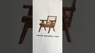 pierre jeanneret chair  art drawing alcoholmarkers chairs interiordesign [upl. by Ekal805]