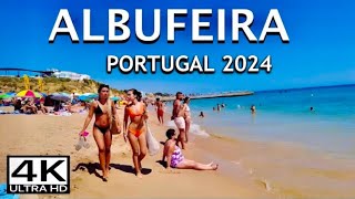 Albufeira 4K Portugal Walking tour  August 2021 [upl. by Pik777]