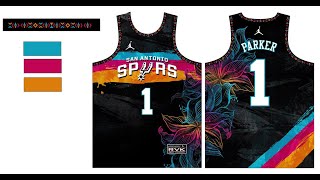 SAN ANTONIO SPURS JERSEY DESIGN FREE DOWNLOAD [upl. by Yehsa]