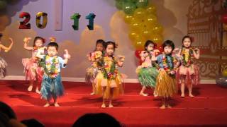 Sarah hula dances at her preschools graduation ceremony [upl. by Nered391]