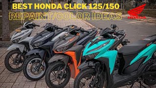 New Best Color For Honda Click 125150 Customize  Repaint  Concept [upl. by Aneehta768]