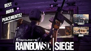 The BEST Mira Placements on Chalet amp Bank  Rainbow Six Siege [upl. by Carmencita]