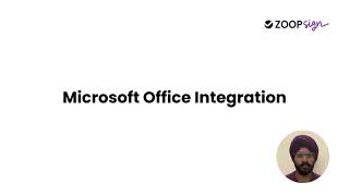 MS Office Integration in ZoopSign  Tutorials [upl. by Assetak]