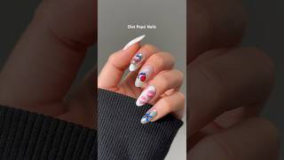 addison rae’s diet pepsi nails 🥤💙 nails nailart addisonrae pepsinails 3dnails [upl. by Kerwon647]