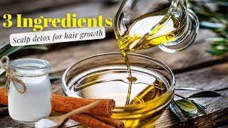 How To Detox Your Scalp For Fast Hair Growth  DIY Scalp Detox Scrub 3 Ingredients [upl. by Greenman]