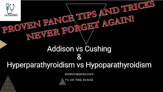 Addison vs Cushing amp Hyperparathyroidism vs Hypoparathyroidism Pance review [upl. by Hallagan]