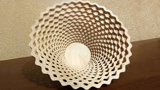 Making of scroll saw bowl basket  shown all stages of project [upl. by Attenoj]