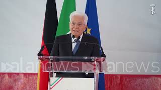 Mattarella a Marzabotto quotLa memoria richiama la responsabilitàquot [upl. by Notsgnal]