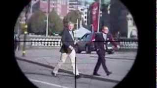 Carl Bildt target at Bilderberg Summit in Sweden [upl. by Ydualc]