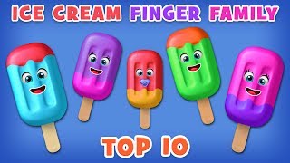 Ice Cream Finger Family Song  Top 10 Finger Family Songs [upl. by Katharina]