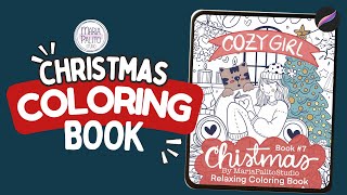 Procreate Christmas Coloring Book for your ipad M082 christmascoloring procreate digitalcoloring [upl. by Bush99]