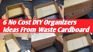 6 No Cost Organizer IdeasOrganizer IdeasBest Out Of WasteCardboard Box OrganizerDIY Organizer [upl. by Atteuqaj956]