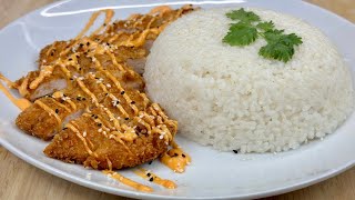 RECETTE DU POULET KATSU AVEC SA SAUCE SPICY MAYO HYPER CROUSTILLANT AVEC DE LA CHAPELURE PANKO 👌🏻 [upl. by Lora]