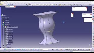 How to use a Multi Section Solid option in CATIA [upl. by Yral]