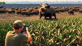 How Do Hunters And Farmers Deal With Millions Of Wild Boar Invasion And Wolf  Wild Boar Hunting [upl. by Aicnilav487]