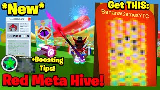 New BEST Red Hive Meta Guide How To Make MORE Honey With Red Hive BUFF Bee Swarm Sim [upl. by Estelle738]