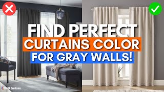 What Color Curtains Go With Gray Walls  Wall Curtains Ideas [upl. by Cyrano]