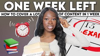 1 WEEK BEFORE GCSE  ALEVEL EXAMS  How to COVER a lot of EXAM CONTENT in 1 week [upl. by Ssitnerp]