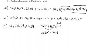 reaction of 1 butanol with different reagents [upl. by Southard]